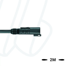 Кабель MA-ET04-2PG-2/S370 ET, штекер прямий, 2п, корпус захвату з різьбленням, PUR, 2м, чорний | ESCHA