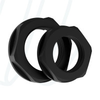 Контргайка из полиамида с фланцем M50x1,5 / SW=60мм / черная RAL 9005
