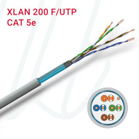 Кабель VOKA-LAN XLAN 200 F/UTP 04X2XAWG24/1 FRNC сірий RAL 7035