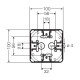 Розподільна коробка DK 0400 B, 104x104x70 мм, без клемника, чорна RAL 9011, IP66