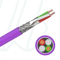 Кабель FABER BUS L2 FIP DP FMS EFK PUR 01X2X0.64 фиолетовый