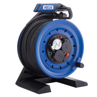 Пластикова котушка з кабелем HEDI Generation 7 Companion, Ø 250 мм, термозахист з HEDI DiagS, 3xSchuko IP44, 25м H07RN-F 3х1,5