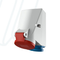 Розетка настінна 16A 5п 6г 400В з розеткою Schuko 16A 2п+З 230В, IP44, MENNEKES (артикул 1649)