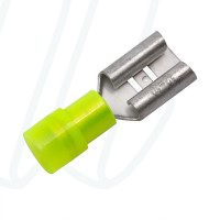 KA4607FLS Плоский изолированный коннектор 6,3x0,8 (гнездо) 4-6 мм² / желтый