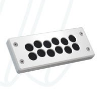 Пластина для ввода кабелей на 12 отверстий RAL 7035 светло-серая