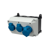 Комбінований модуль AMAXX 130x225 мм з роз'ємами 1xCEE16А3п 2xSchuko IP44 | MENNEKES, MENNEKES (артикул 910006)