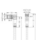 Кабель AL-SKP4-5-AL-SWSP4/P01BK, з роз'ємами M8, гніздо пряме 4п, M8, штекер кутовий, 4п, ПВХ, UL, 5м, чорний