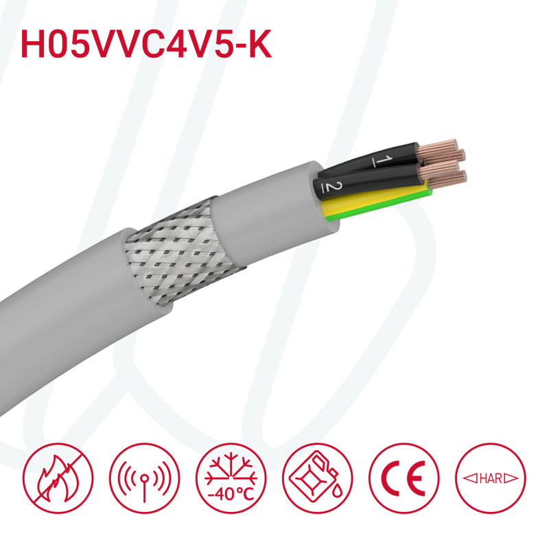 Кабель H05VVC4V5-K 4G1 сірий