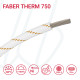 Провід термостійкий FABER THERM 750 1X4 в плетінні з помаранчевою ниткою