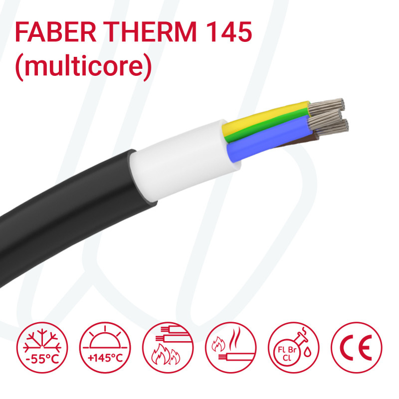 Кабель FABER THERM 145 MC 04G0.75 чорний