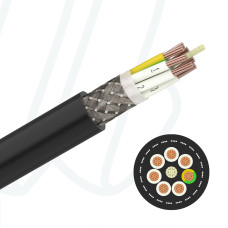 Кабель PRYSMIAN Festoonflex PUR-HF 06X(02X1)C 0.6/1кВ чорний