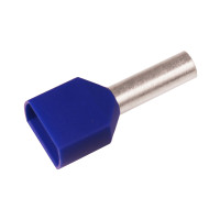 KA2,5-10ETW2 Изолированный гильзовый наконечник TWIN 2,5 мм² / L1=18 мм / синий / упак. 250 шт