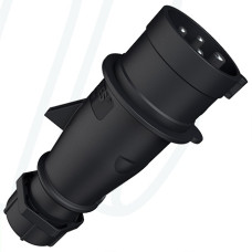 Штекер AM-TOP 16A 4п 6г 400В, IP44, чорний, MENNEKES (артикул 22289ZC)