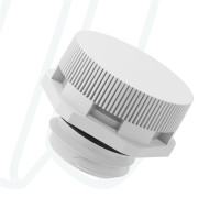 Заглушка вентиляційна з поліаміду M12x1,5 / TL=10,0мм / RAL 7035 світло-сіра (тиск проникнення води = 0,9 bar, cередній потік повітря для ∆P=70 mbar/1