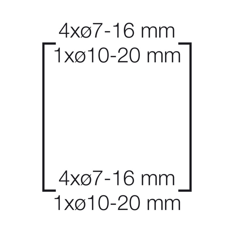 Розподільний щит KV 1504 з клемниками, 1х4.5 модулів, IP54 | HENSEL