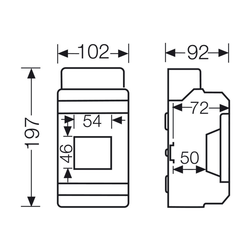 Розподільний щит KV 1603 без клемника, 1х3 модулів, IP54 | HENSEL