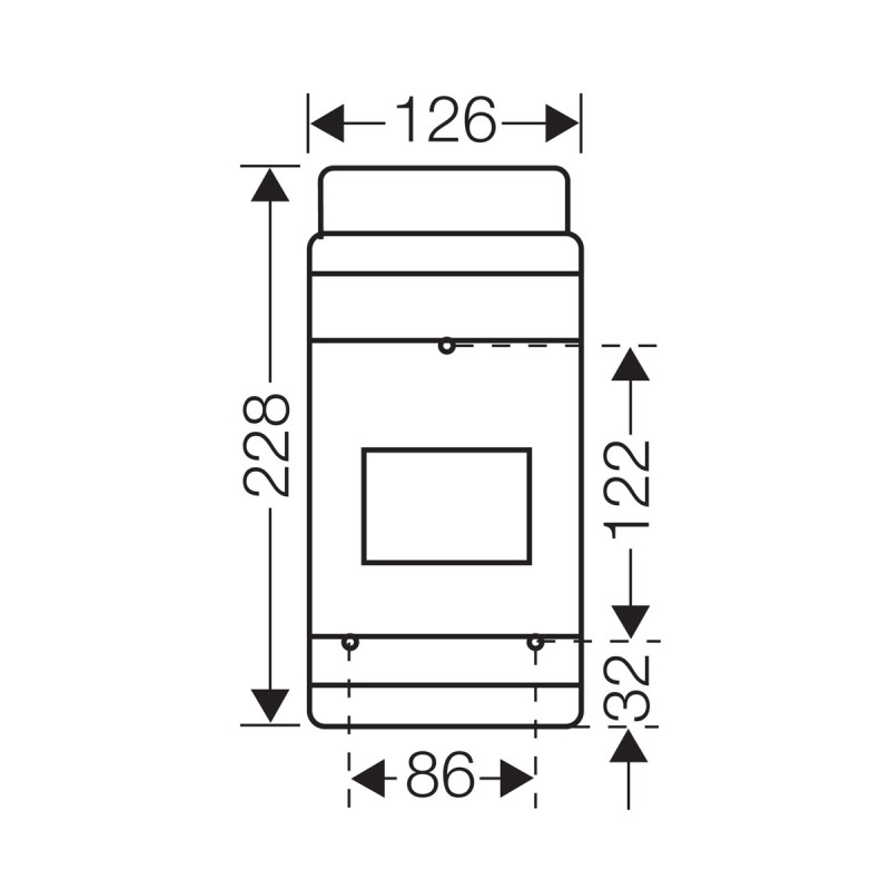 Розподільний щит KV 1604 без клемника, 1х4.5 модулів, IP54 | HENSEL