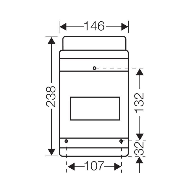 Розподільний щит KV 1606 без клемника, 1х6 модулів, IP54 | HENSEL