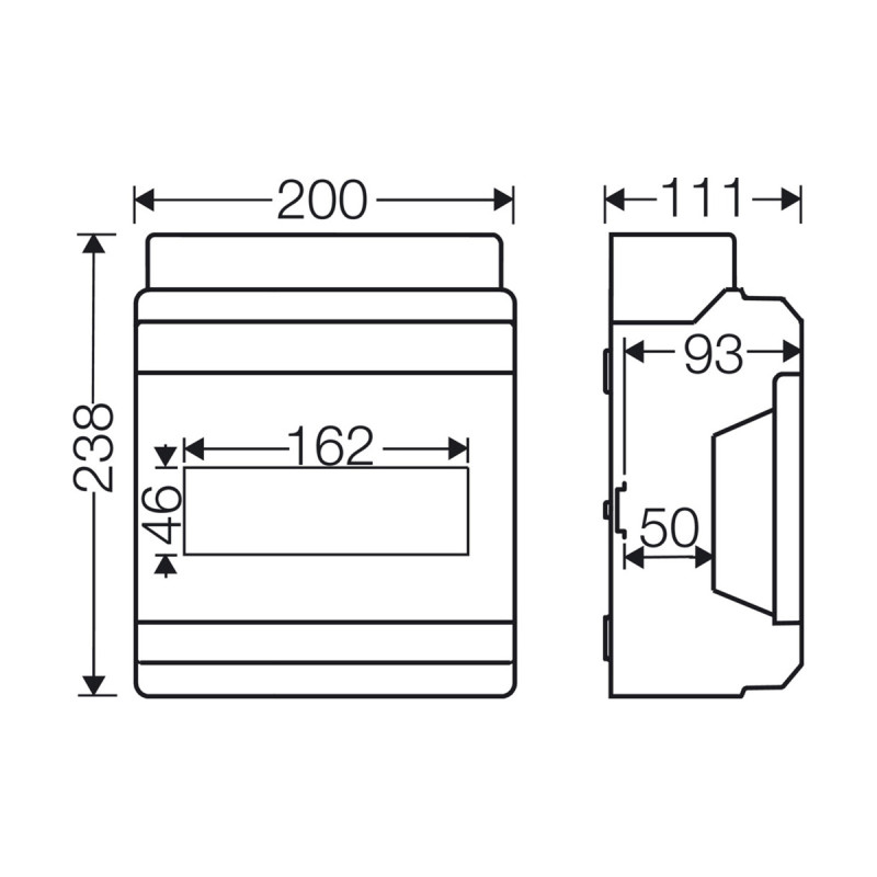 Розподільний щит KV 1609 без клемника, 1х9 модулів, IP54 | HENSEL