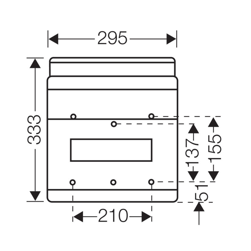 Розподільний щит KV 1612 без клемника, 1х12 модулів, IP54 | HENSEL