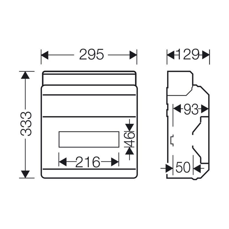 Розподільний щит KV 1612 без клемника, 1х12 модулів, IP54 | HENSEL