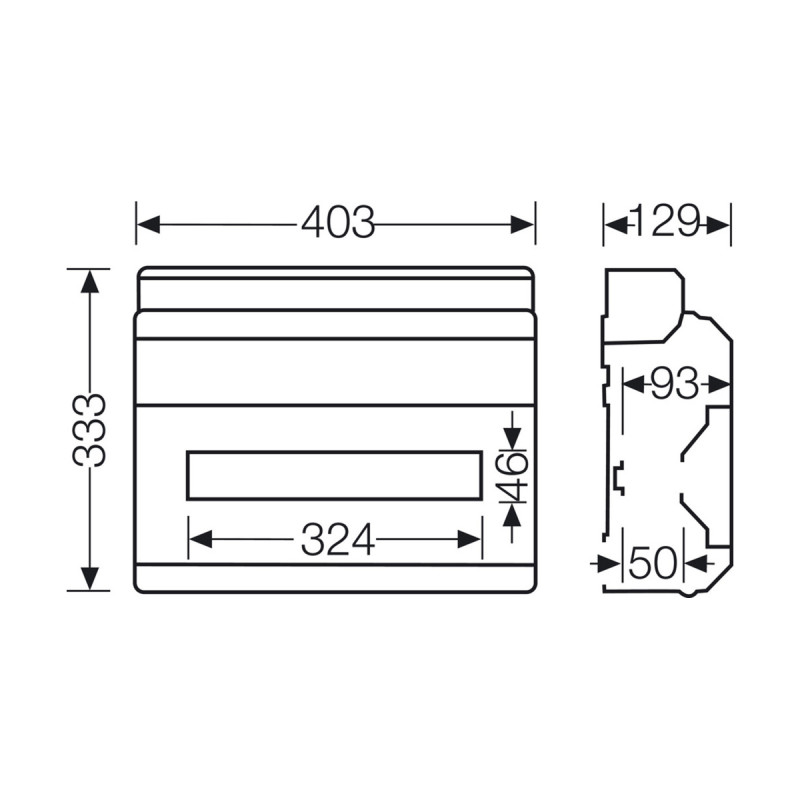 Розподільний щит KV 1618 без клемника, 1х18 модулів, IP54 | HENSEL