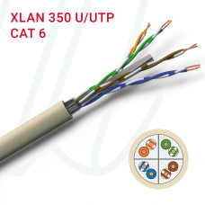 Кабель VOKA-LAN XLAN 350 U/UTP 04X2XAWG24/1 PVC Eca CAT.6 серый RAL 1015