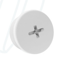 Заглушка кругла з різьбою з поліаміду M20x1,5 / TL=10,0мм / RAL 7035 світло-сіра