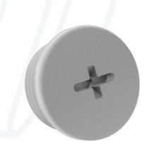 Заглушка кругла з різьбою з поліаміду M16x1,5 / TL=10,0мм / RAL 7001 сіра