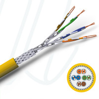 Кабель VOKA-LAN MLAN 1000 S/FTP flex 4X2XAWG23/7 Cat.7 FRNC жовтий