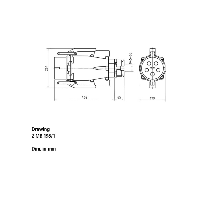 Штекер кабельний 400A 4п 6г 400В, IP67, MENNEKES (артикул 75006)