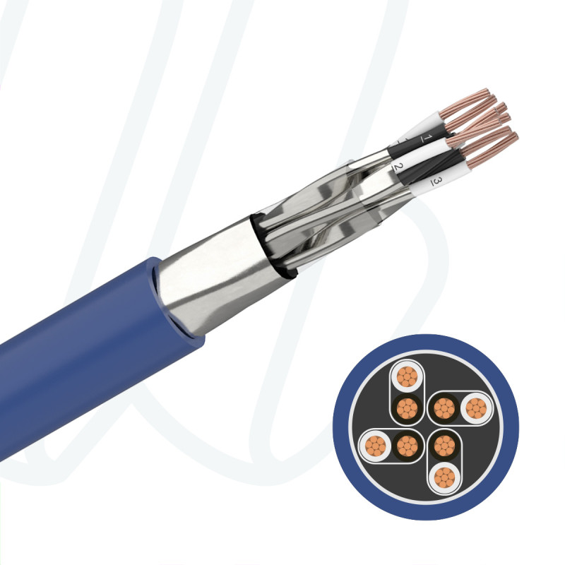 Кабель інструментальний RE-2X(St)Yv-fl PiMF 12X2X0.5 IEC 332-3-24 синій