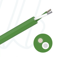 Кабель термокомпенсаційний Li2G2G 2X1,5 NiCr/Ni білий/зелений