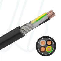 Кабель 2YSLCYK-J 4X10 0,6/1 кВ чорний