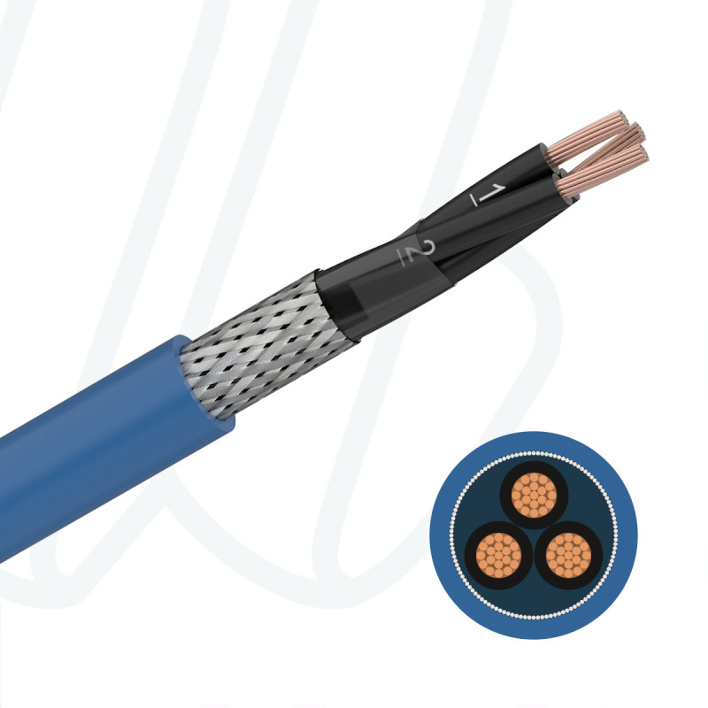 Кабель LiYCY/EB-OZ 2X0,75 синій RAL 5015