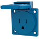Розетка панельна NEMA стандарту 15A 2п+3 125В, IP44 синя (гвинт. клеми) | MENNEKES