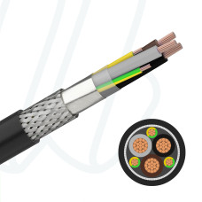 Кабель FABER EMV 2XSL(St)CYv-JB 3X10+3G1,5 0,6/1кВ чорний