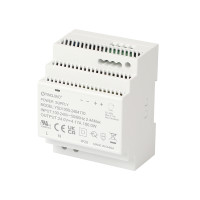 Блок живлення на DIN рейку / Uвх=100-240VAC / Uвих=12V / 85.2W(LPS)