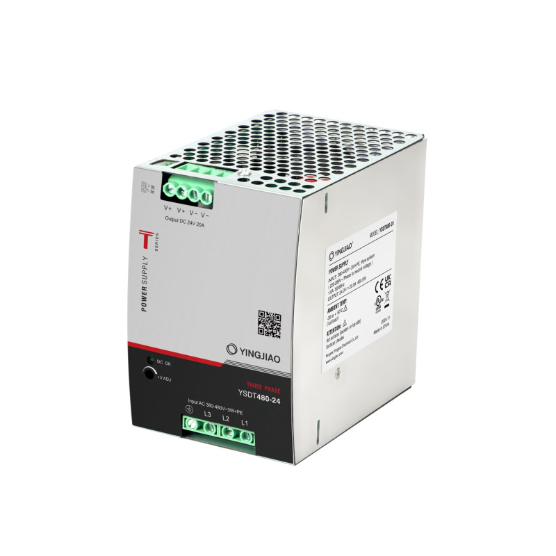 Блок живлення YSDT на DIN рейку / Uвх=340-550VAC / Uвих=48V / 480W