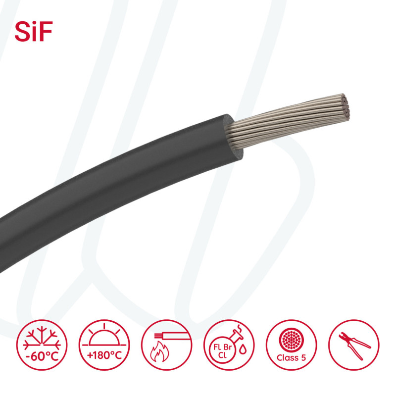 Провід SiF 1X70 чорний