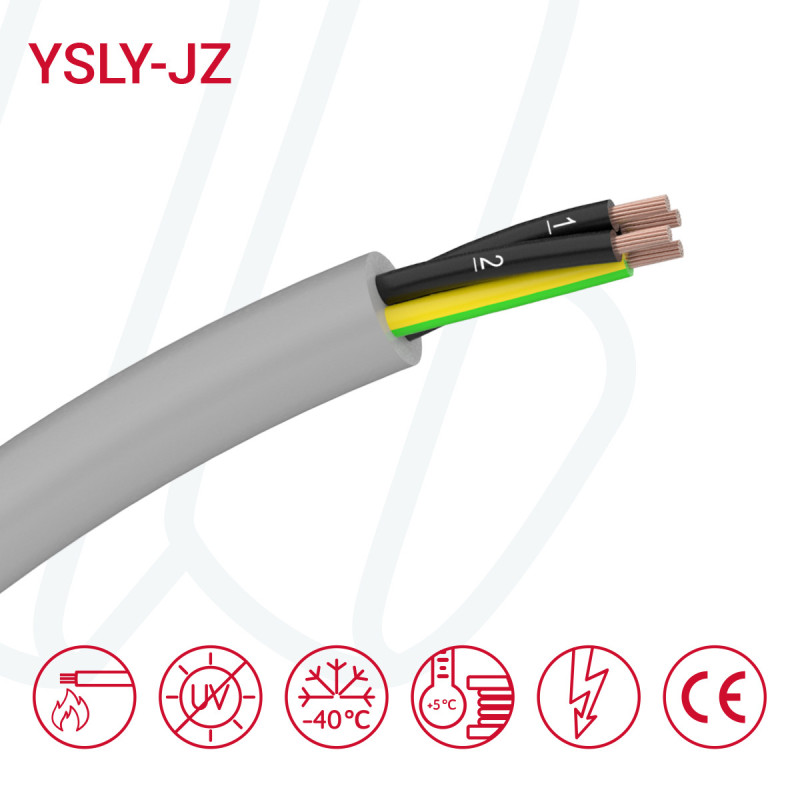 Кабель YSLY-JZ 5G0,5 сірий