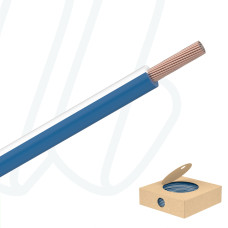 Провід X05V-K 1X0,5 темно-сіний RAL 5010/білий