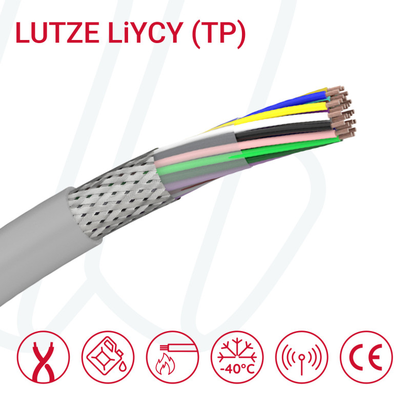 Кабель LiYCY 4X2X0,34 сірий