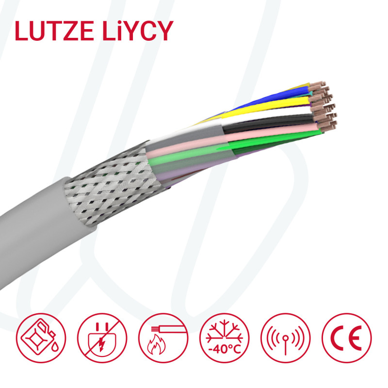 Кабель LiYCY 24X0,5 сірий