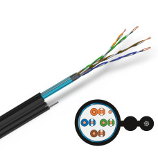 Кабель MARDAL LAN 200 F/UTP 4X2XAWG24/1 Cat.5e PE зі сталевим тросом чорний