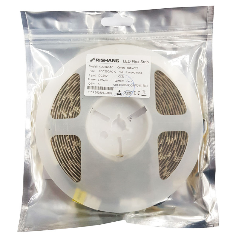 Светодиодная лента 5050-60-IP20-RGB/WW/CWd-12-24  RD0260AC-C  (RGB, 2400K, 6500K)