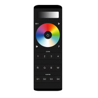 Пульт SR-2858Z4 /5CH, RGB+CCT, 4 зоны, черний/