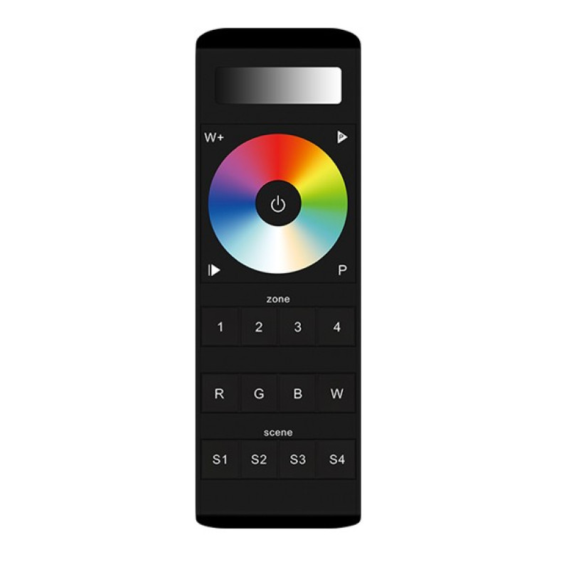 Пульт SR-2858Z4 /5CH, RGB+CCT, 4 зоны, черний/