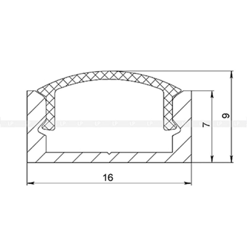 Профиль алюминиевый ЛП7 LP led