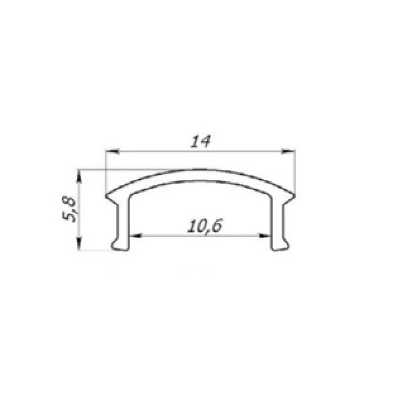 Рассеиватель матовый ЛРМ к профилю LP led (в ламелях по 2м)